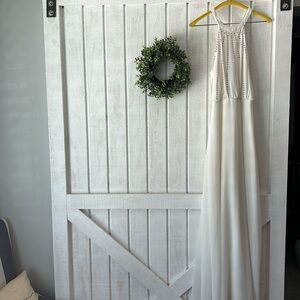 White and gold dress!